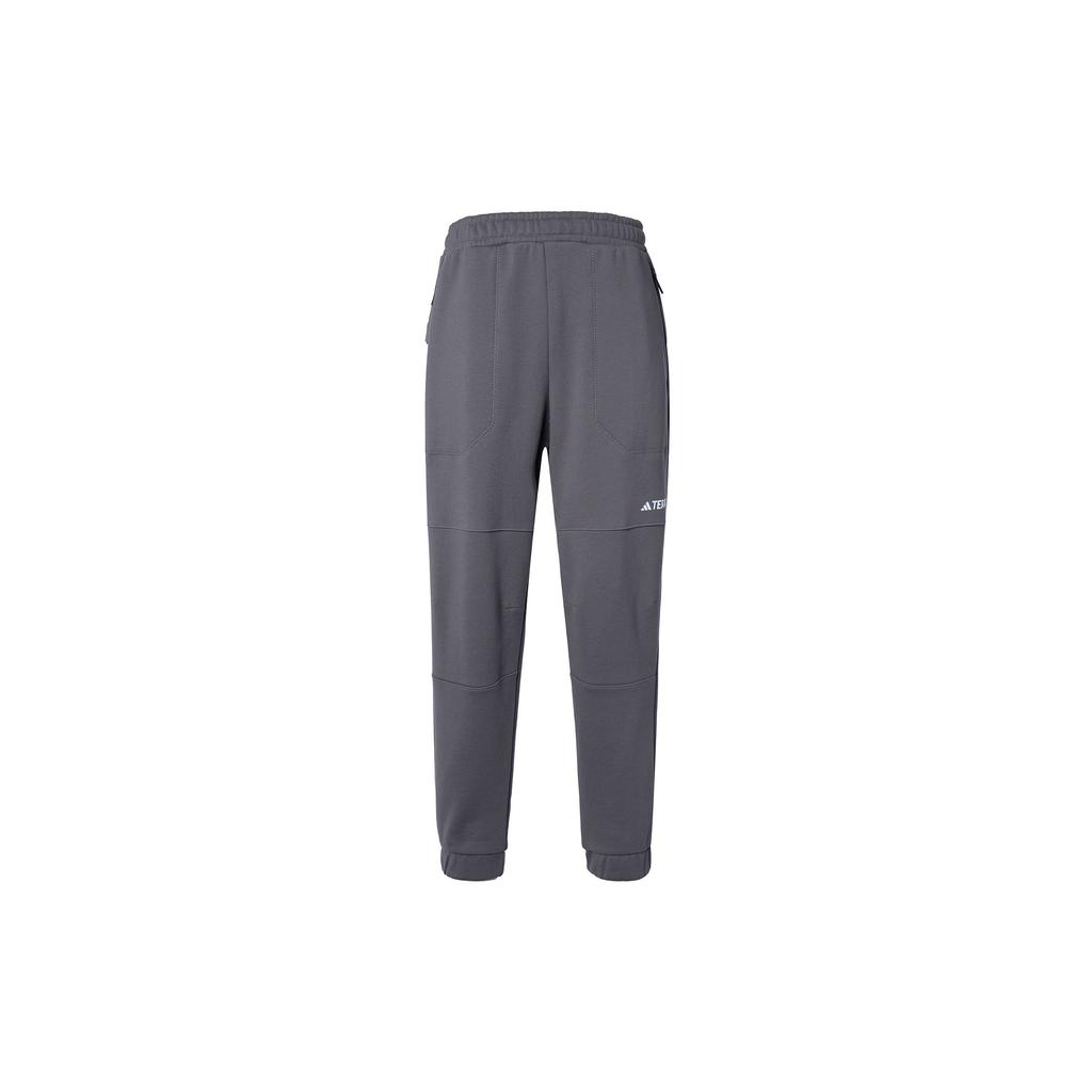 Adidas French Terry Sweat Pants With Solid Color Logo Men Bottoms Charcoal-Grey IW3910