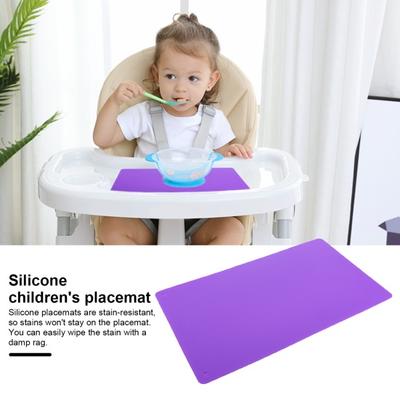 Silicone Placemat Heat Resistant Waterproof Meal Mat with Raised Edges Non-Slip Stain-Proof Baking Mat for Kids Crafts Countertop Protector