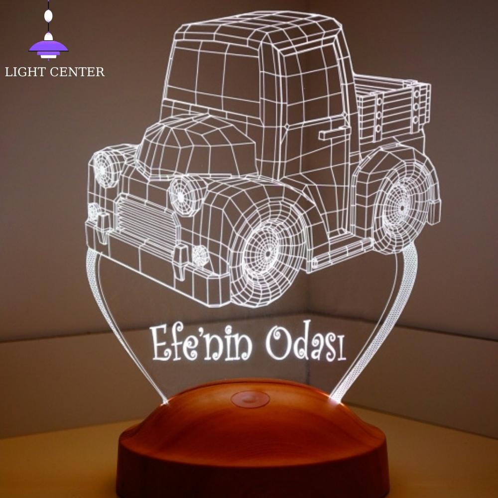 3D Anpassningsbara/ Nattlampor med lastbilstema Barn Estetisk rumsinredning Coola lampor Estetisk rumsinredning Födelsedagspresenter