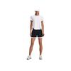 Under Armour Solid Back Hollow Breathable Running Sports Regular T-Shirt Women Tops White 1369800-100