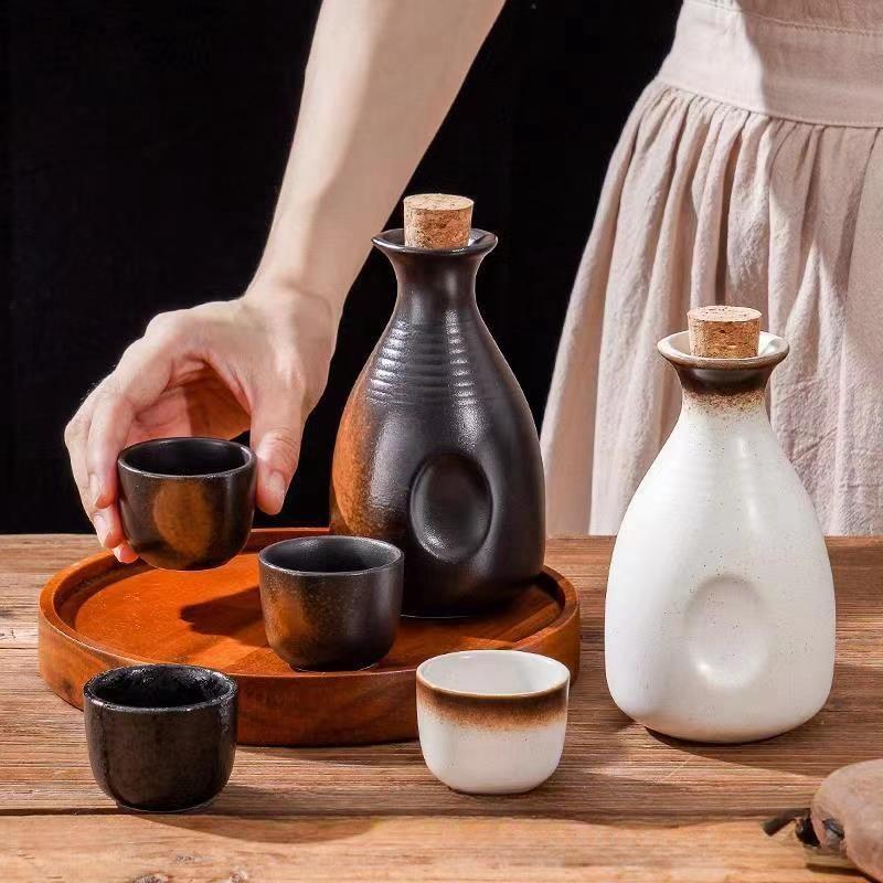 Japanese Sake Kettle Household Ceramic Baijiu Dispenser Baijiu Bottle Wine Cup Bar Restaurant Drinking Supplies Accessories