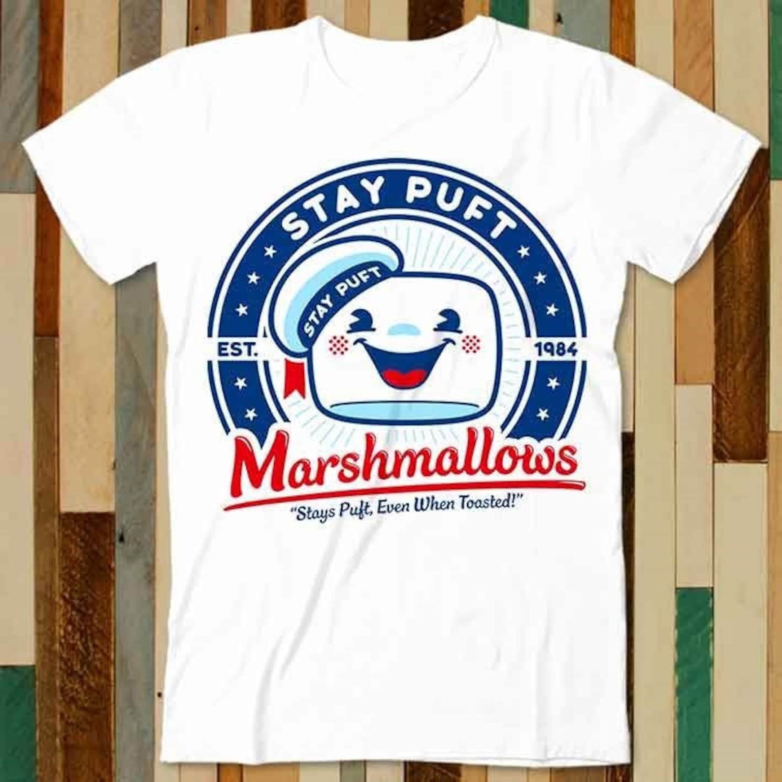 Ghostbusters Stay Puft Marshmallows Cult Movie 80 s T Shirt Adult Unisex Men Women Retro Design Tee Vintage Top A4706 3XL