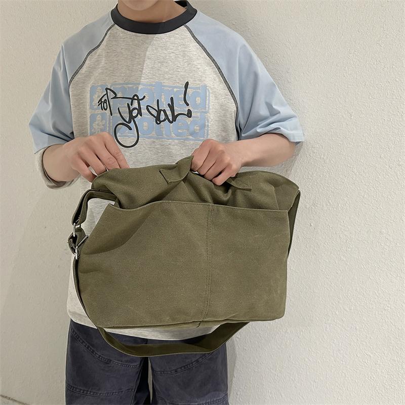 Borsa a Spalla Monocolore Unisex Grande Capacità Borsa a Tracolla per Pendolari
