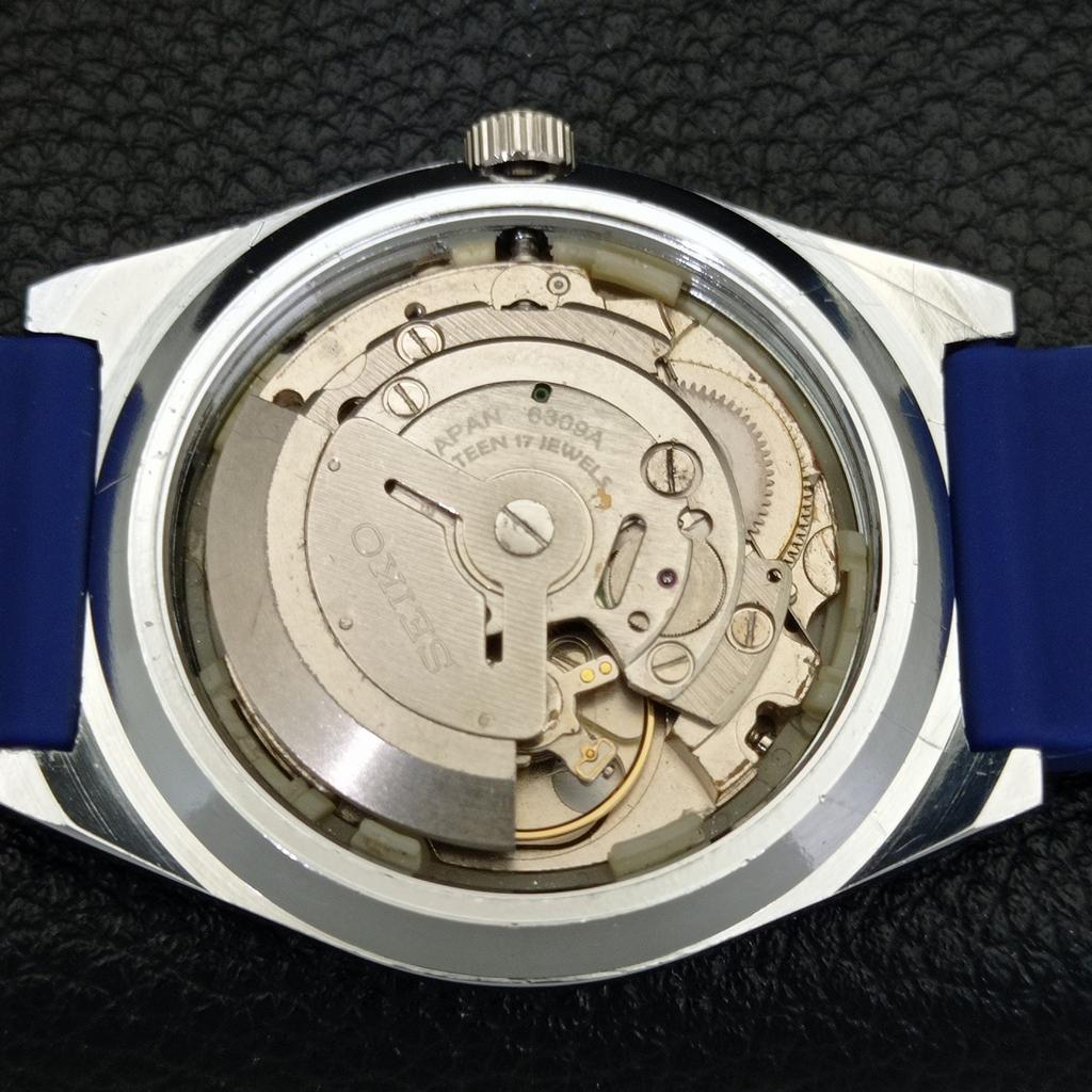 REFURBISHED VINTAGE SEIKO 5 AUTOMATIC 6309A JAPAN MENS BLUE DIAL WATCH a440898-4