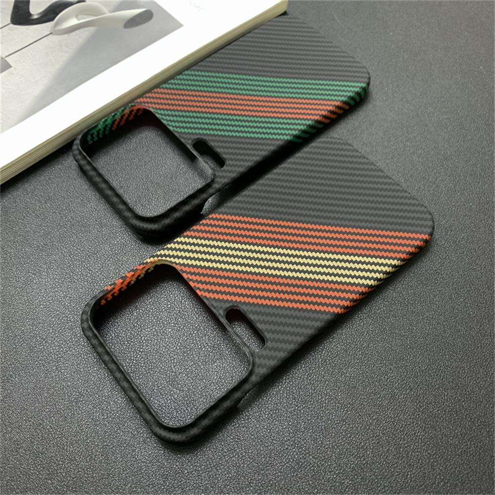 Bunte Kohlefaser Ultra Slim PC Handyhülle Für Xiaomi 17 Pro Max 14 15 Ultra 13 Redmi K90 K80 K70 Pro Schutzhülle Rückseite