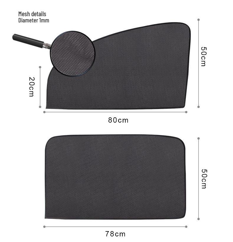 Universal Breathable Mesh Car Window Sun Shade and Privacy Curtain