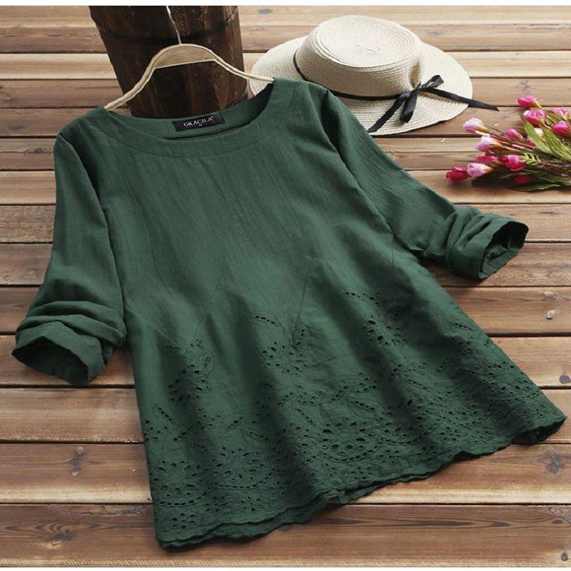 Autumn Fashion Women Loose Blouse Ladies Shirt Tops S-4XL