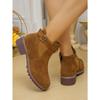 Women's Shoes 2025 High Quality Belt Buckle Women's Boots Fashion Plus Size Modern Boots Women Hot Sale Round Toe Naked Boots
