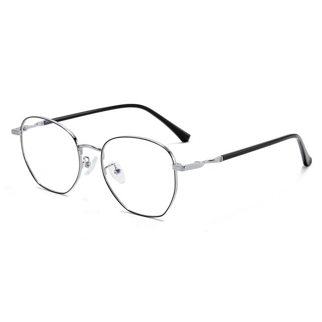 1 .56 Asphärische Korrekturgläser Polygon Maßgeschneiderte Kurzsichtigkeitsbrillen Metall Damen Herren Optische Brillen 0 -0 ,5 -0 ,75 bis -6