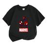 Kids Boys Girls 100% Cotton Crew Neck Short Sleeve T-shirt, Cute Cartoon Superhero Print Casual Breathable Summer Tee for Daily Wear and Outdoor Activ