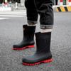 Rain shoes men's fashionable versatile medium tube rain boots wear thick soles wear-resistant kitchen sea fishing non-slip waterproof