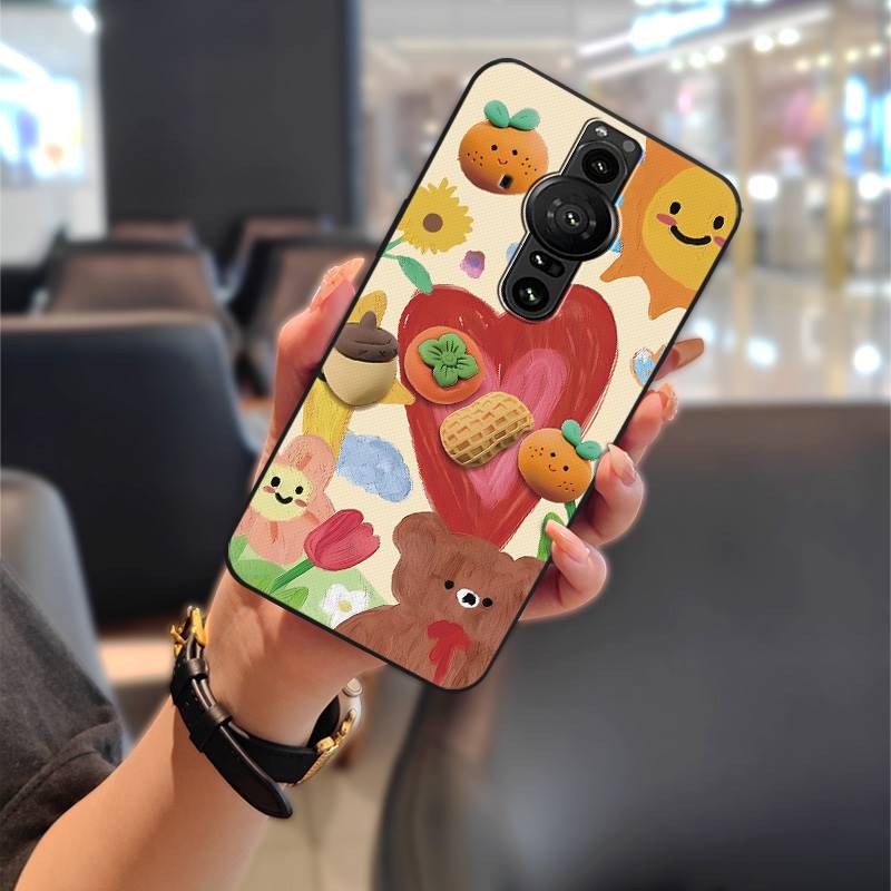 Graffiti Anti-dust Phone Case For Sony Xperia Pro-I Animals Durable Full wrap Dirt-resistant Waterproof Cartoon Cute TPU