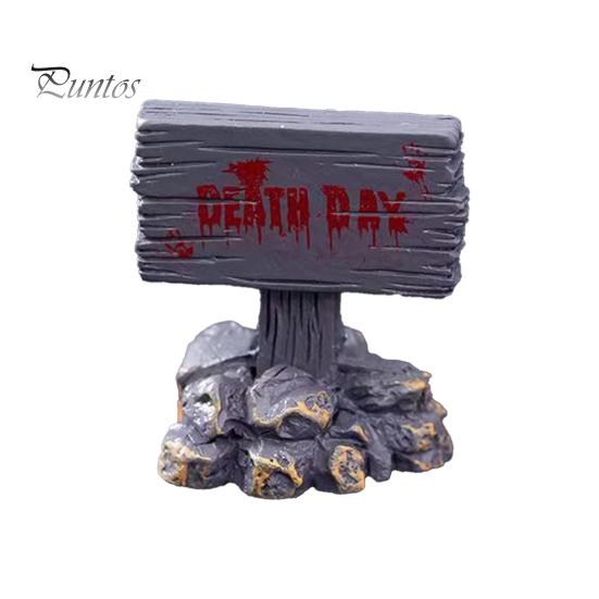 Halloween Aquarium Ornaments Miniature Resin Ornaments, Micro Landscape Desktop Decor, Horror Party Table Decor Scene Accessories for Fish Tank