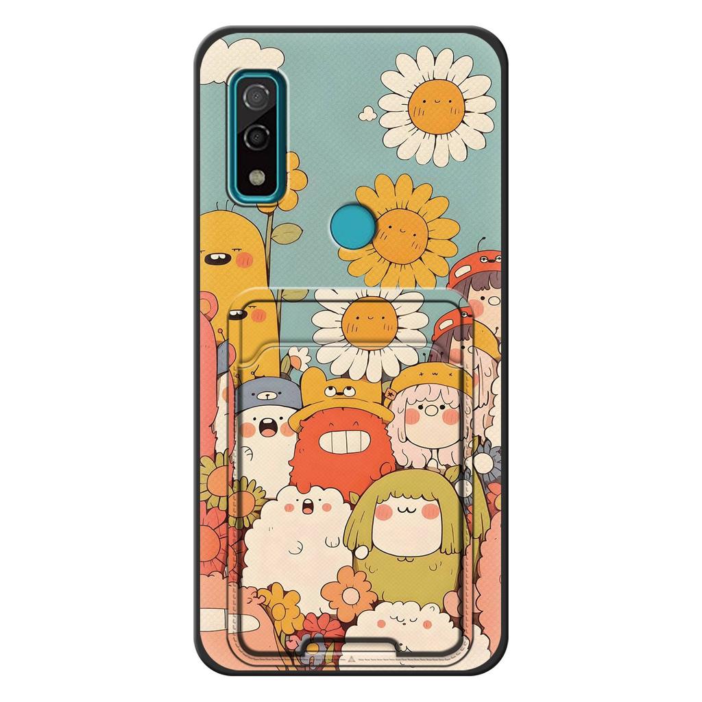 Silicone Waterproof Phone Case For Fujitsu F-51B/Arrows We Card Bag Cartoon Soft Case Anti-dust Back Cover Graffiti Cute