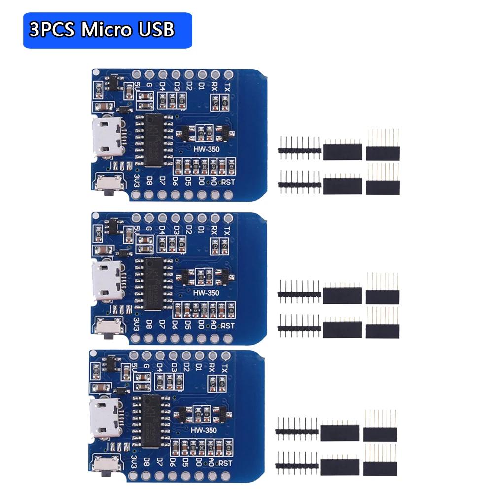 50-1PCS ESP8266 ESP-12F ESP-12 Type-C USB Wemos D1 Mini Wifi Development Board D1 Mini Nodemcu Lua Iot Board 3.3V Met Pins