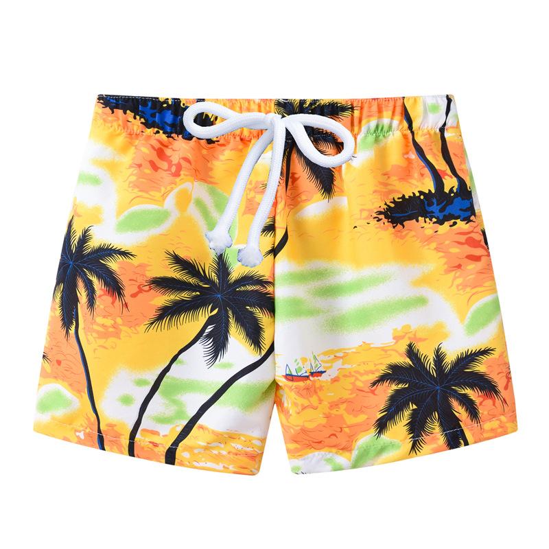 Boy's Spring and Summer Casual Shorts Fashion Print Beach Shorts