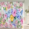 3D Beautiful Rose Flowers Printed Bathroom Curtain Polyester Waterproof With Hooks Home Decor Shower Curtain Bathroom Screen