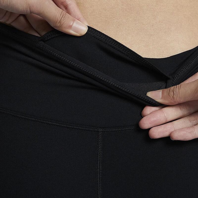 Nike Solid Color High Waist Slim Fit Sports Long Pants Women bottoms Black FN3227-010