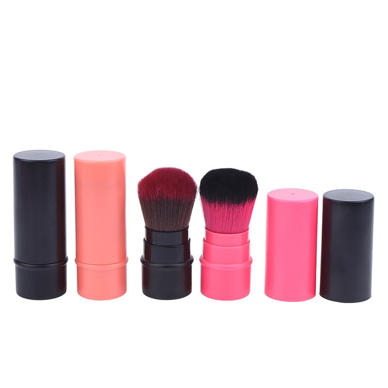 Retractable Single Blush Brush Loose Powder & Setting Brush With Cover, Portable Multi-Functional Makeup Tool