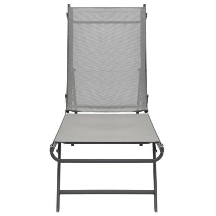 VidaXL Sun Loungers 2 Pcs Textilene and Steel