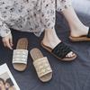 Saint Dinnu Unisex Summer Linen Indoor Slippers: Non-Slip, Thick Sole Sandals for Home.