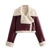 Womens Jackets Long Sleeve Fall Coats  Cropped Jacket  Winter Warm OuterwearWith Pocket