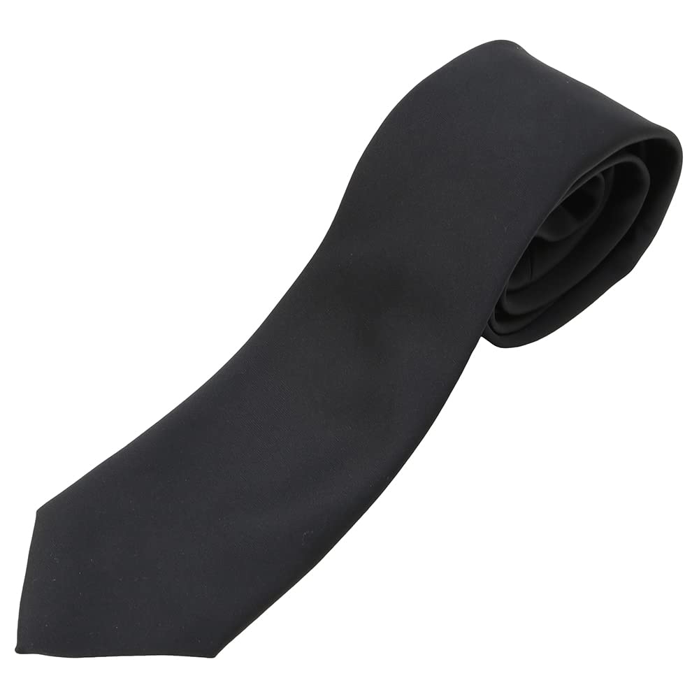 [ao-LABEL] Brand Necktie, Black Necktie, Formal Occasions (FuneralWakeMemorial Service), Plain Black