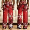 Men's Funny Novelty Pajama Pants with Fake Underwear Print - Halloween Sleepwear