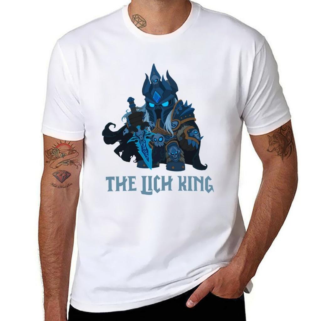 Cartoon The Lich King Tshirt Basic Short Sleeve Cotton Blend Tshirt