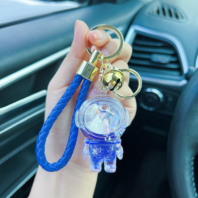Astronaut Sand Liquid Keychain Unique Space Themed Key Ring For Keys Bags And