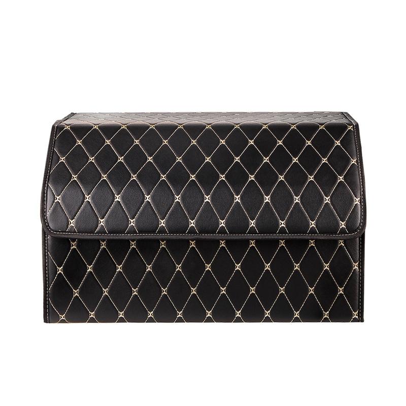 Organizer do bagażnika samochodu luksusowy składany bagażnik samochodowy schludny schowek Wodoodporny organizer do bagażnika samochodowego PU do samochodu