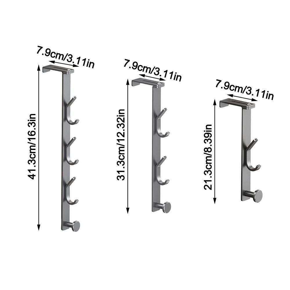 Adjustable Coat Hook Traceless Door Hooks Door Hanger Hooks  for Clothes Bag Caps Purse