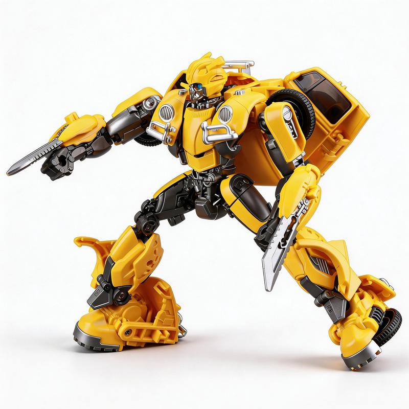 18cm Transforming Beetle Car Robot Action Figure Multiple Accessories Articulated Model Toy Boys Gift