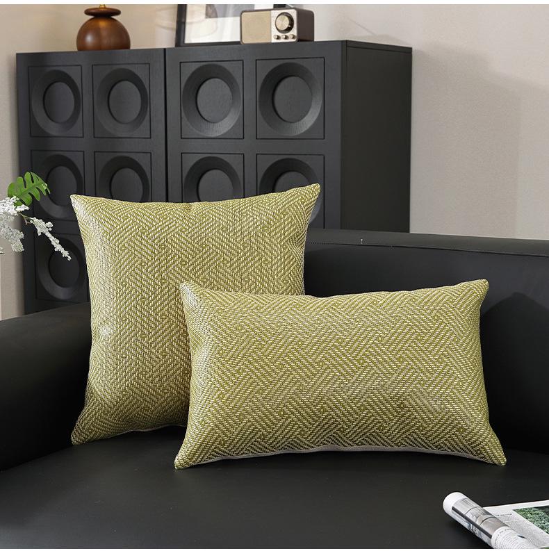 2026 Summer Rattan Mat Cushion & Cooling Pillow Cover - New Chinese Style (Pillow Insert Not Included) for Bedside, Sofa, Office Use.