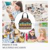 Isolierte Lunchtasche mit ethnischem Muster Pferde Geometrisch Bento-Tasche Wiederverwendbare Thermos-Lunchbox mit verstellbarem Schultergurt