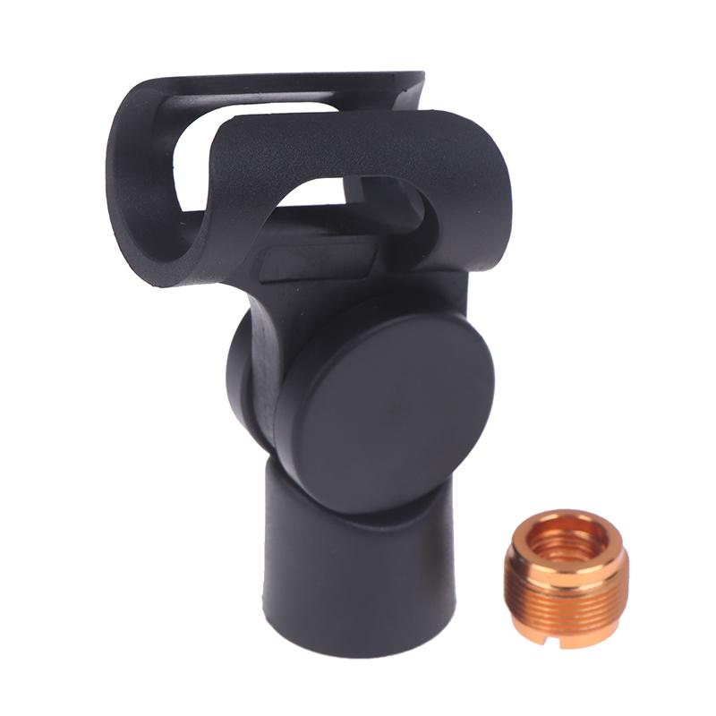 1Pc Universal Adjustable Microphone Clamp Accessory Clip Holder With Plastic Adapter For Microphone Stand Suspension Arm
