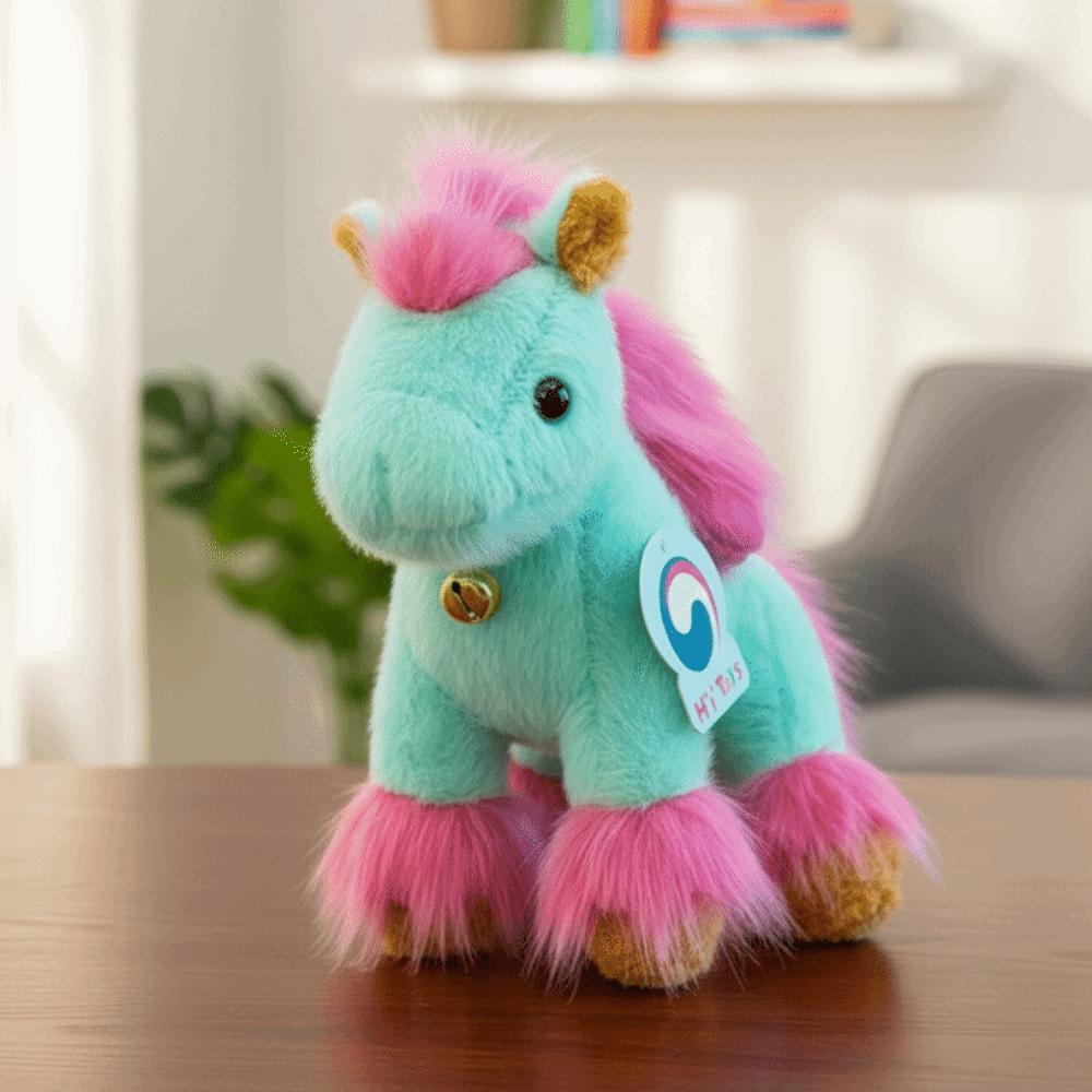 Cute Stuffed Horse Toy Bell Zodiac Pony Figurine Dorable 2026 Horse Plush Doll  Birthday Gift