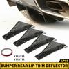 Carbon Car Fiber Rear Diffuser Bumper Fin Shark Curved Spoiler Lip Splitter Wing