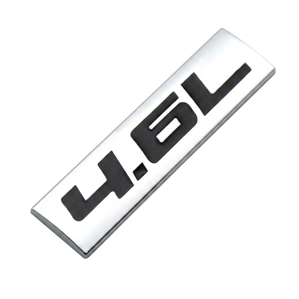 Universelles 3D-Metall 4,0L 4,6L 4,7L 5,0L 5,3L 5,7L Hubraum Motor Abzeichen Aufkleber Heckklappe Kotflügel Seitenemblem Aufkleber Chromleiste