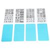 4pcs French Nail Art Stamping Plate Nail Stamping Image Plate Nail Printing Steel Plate with Transparent Films for Nail Polish Artificial Nails