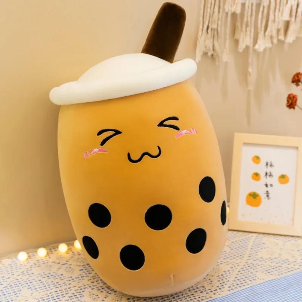 24cm Cute Milk Tea Cup Plush Toys Soft Stuffed  Kawaii  Boba Tea Plushie Toy For Kids Christmas Toys Birthday Gifts