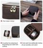 Retro Cowhide Leather Watch Box: Multi-Compartment and Portable Wristwatch Storage