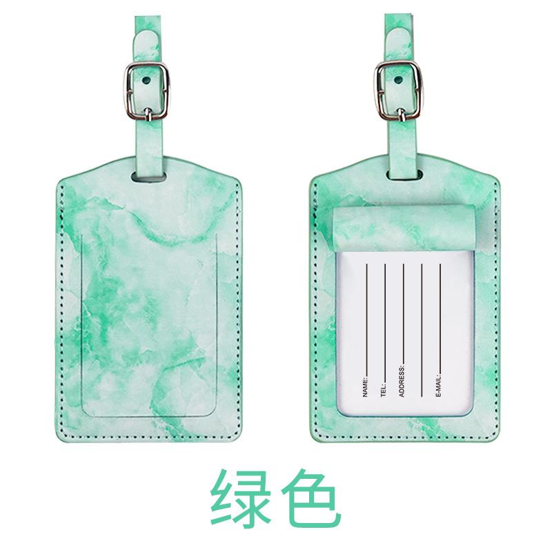 Multi-color boarding pass, free card paper pu leather marble pattern can be determined LOGO oil edge luggage tag