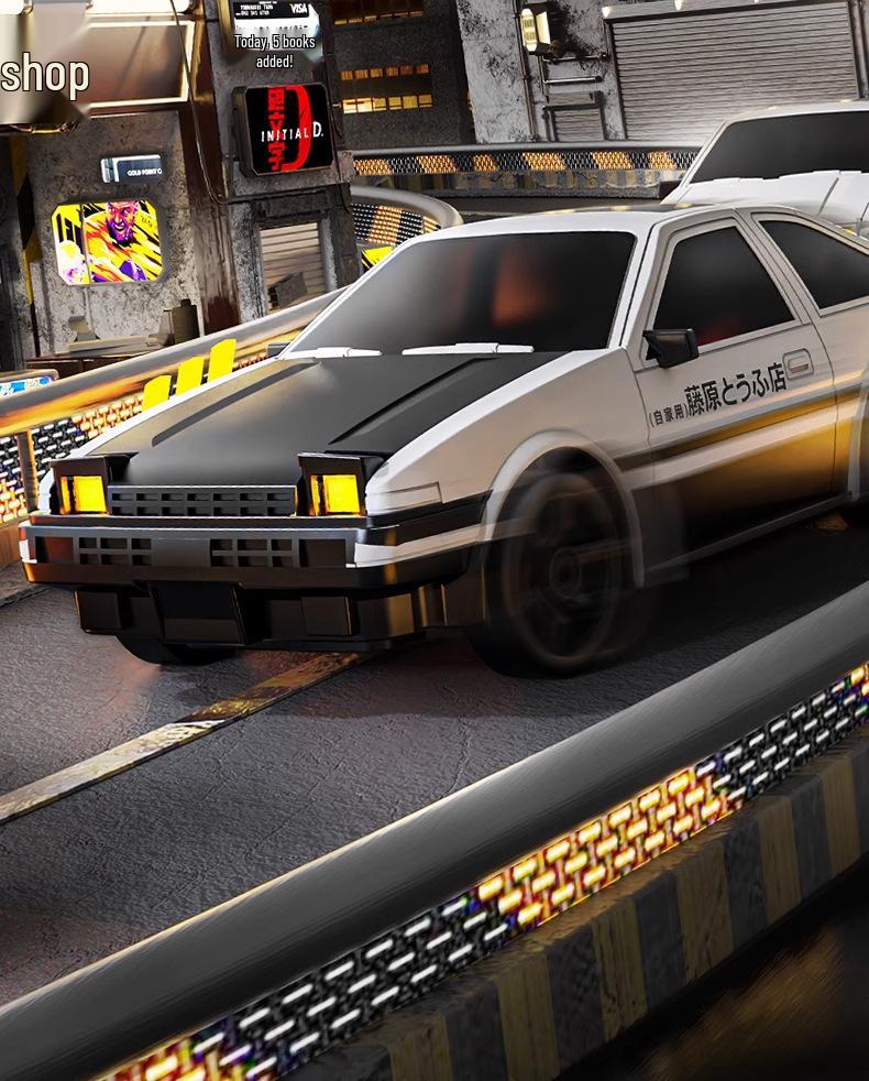 High-Speed AE86 Drift RC Car with Flip-up Lights - 4WD Racing Toy for Kids