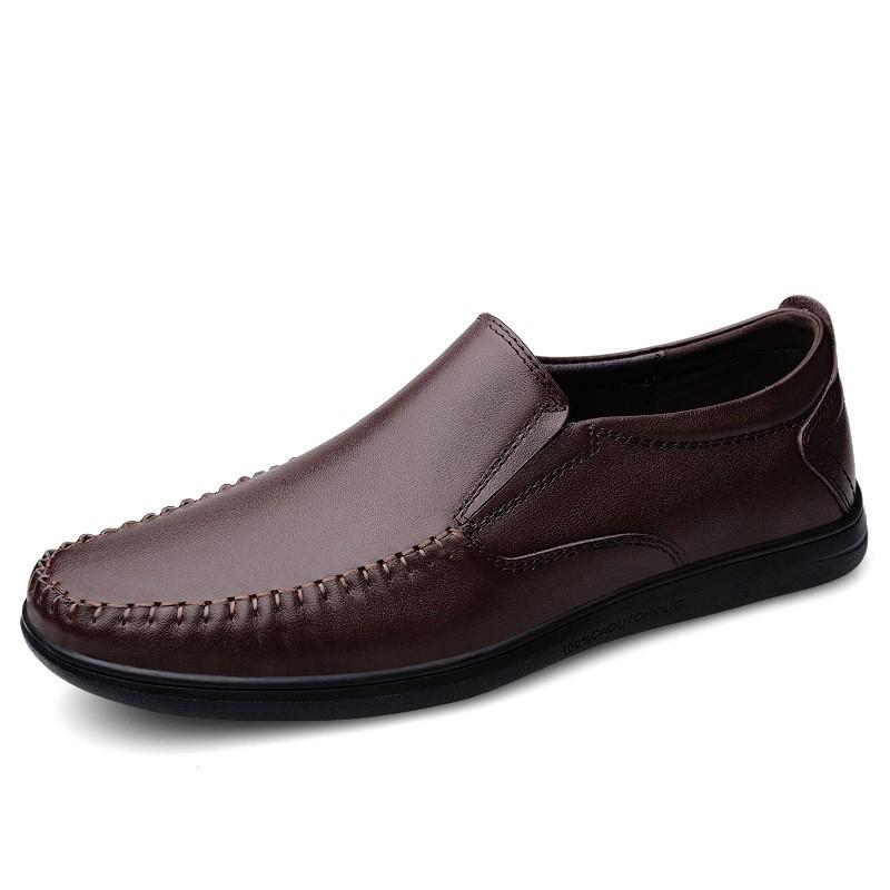 Men s Cowhide Loafers: Soft Sole Slip-on Driving Shoes 47