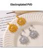 Exaggerated Titanium Steel Sunflower Earrings for Women - Retro High-End Studs