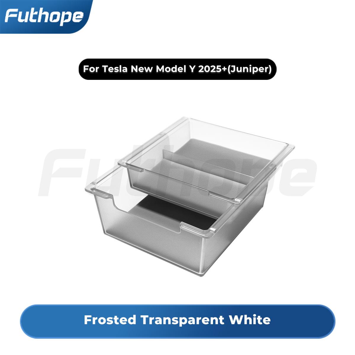 

Futhope double-layer storage box for Tesla new model Y 2025 Juniper central control storage layered structure large space