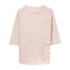 Women Knitted Shirt Solid Color Hollow T-shirt Three-quarter Sleeve Shirt Casual Comfortable Pullover Summer