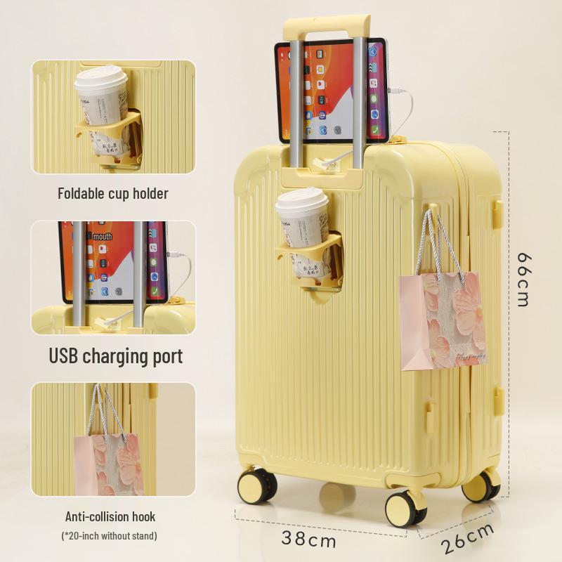 

Жіноча валіза-візок 20 або 24 на безшумних колесах - Велика місткість, міцна та безпечна, з паролем, дорожня ручна поклажа 22 inch (Up to 7 days, travel size)