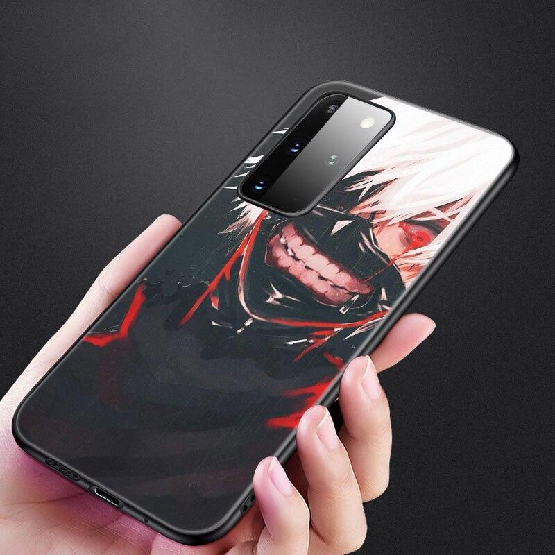 Anime Tokyo Ghoul Telefon Fall Für Samsung Galaxy S20 S21 FE S10 Lite Hinweis 20 10 Lite S8 S9 S10E S10 Plus ultra Schwarze Weiche Abdeckung